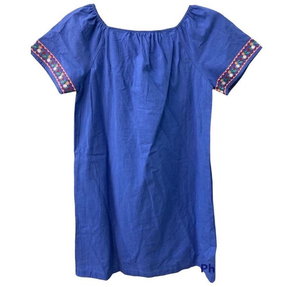 HAYDEN Girls Blue Embroidered Dress - Picture 2 of 4